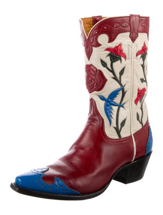 Stallion Boot & Belt Company Leather Printed Western Boots