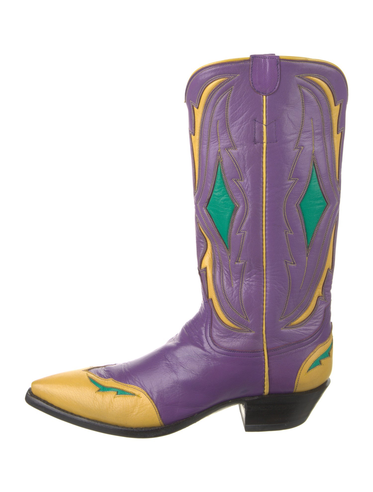 Stallion Boot & Belt Company Leather Printed Western Boots