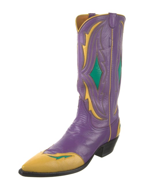 Stallion Boot & Belt Company Leather Printed Western Boots