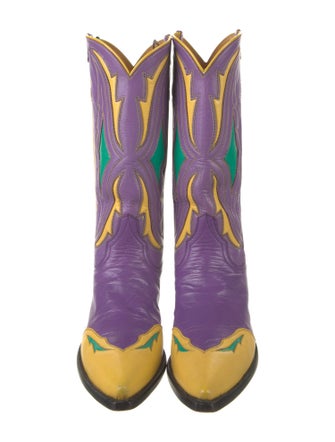 Stallion Boot & Belt Company Leather Printed Western Boots