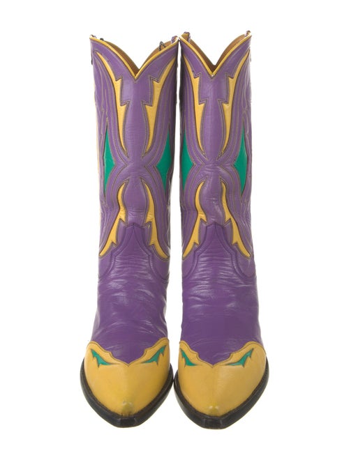 Stallion Boot & Belt Company Leather Printed Western Boots