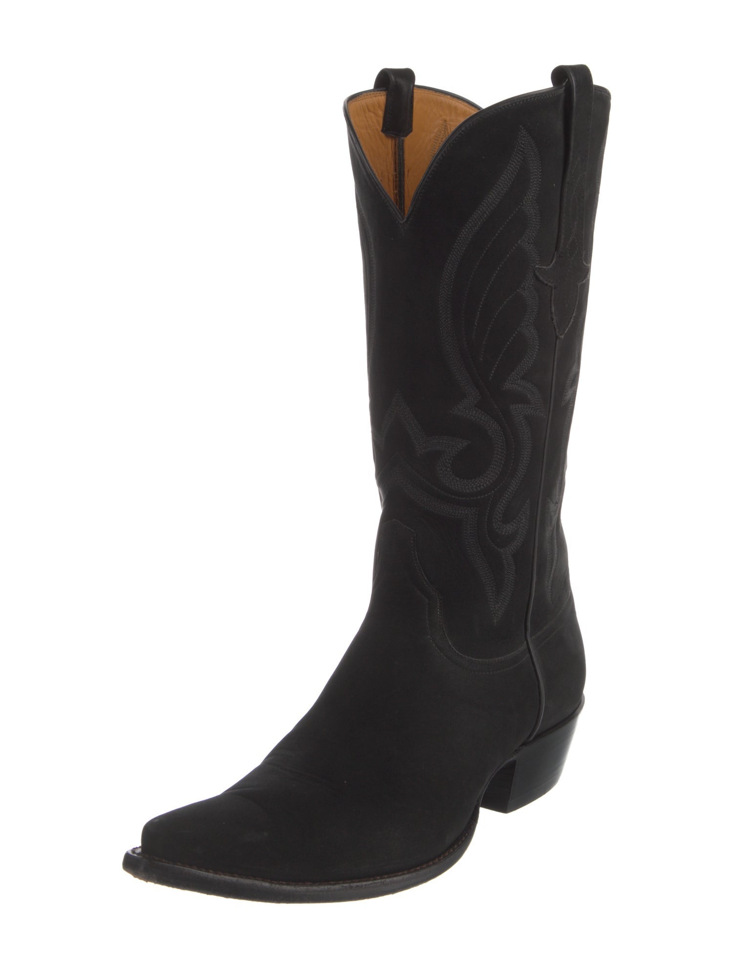 Stallion Boot & Belt Company Nubuck Patterned Western Boots