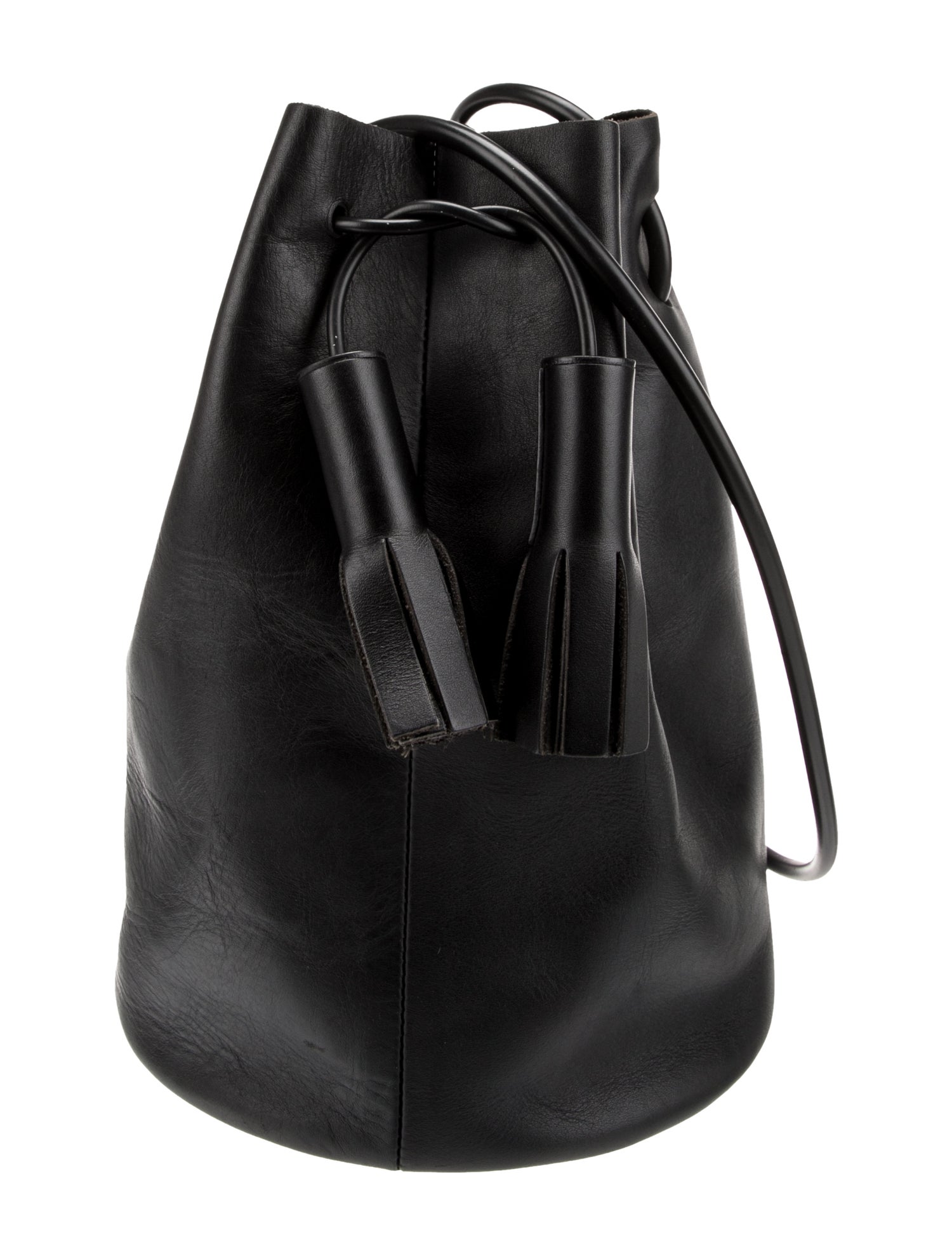 Building Block Leather Rucksack Backpack - Black Backpacks