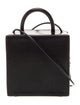 Building Block Leather Top Handle Bag