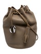 Building Block Leather Bucket Bag