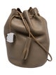 Building Block Leather Bucket Bag