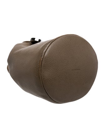 Building Block Leather Bucket Bag