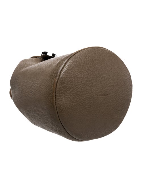 Building Block Leather Bucket Bag