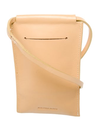 Building Block Leather Bucket Bag