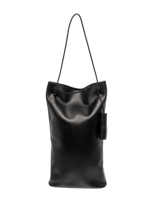 Building Block Leather Bucket Bag