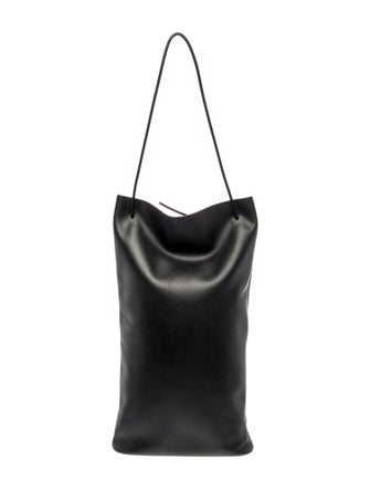 Building Block Leather Bucket Bag