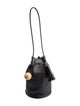 Building Block Leather Bucket Bag