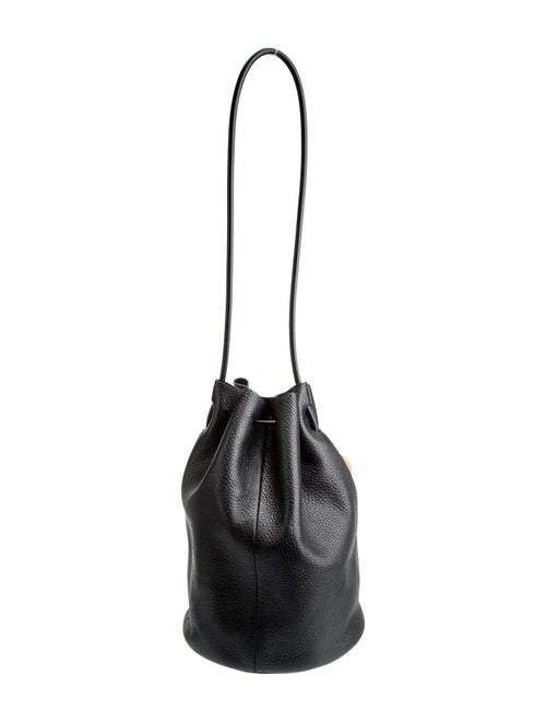 Building Block Leather Bucket Bag