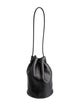 Building Block Leather Bucket Bag