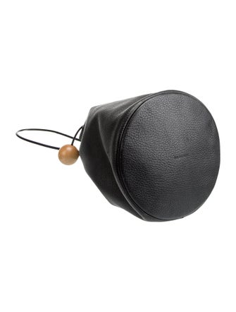 Building Block Leather Bucket Bag