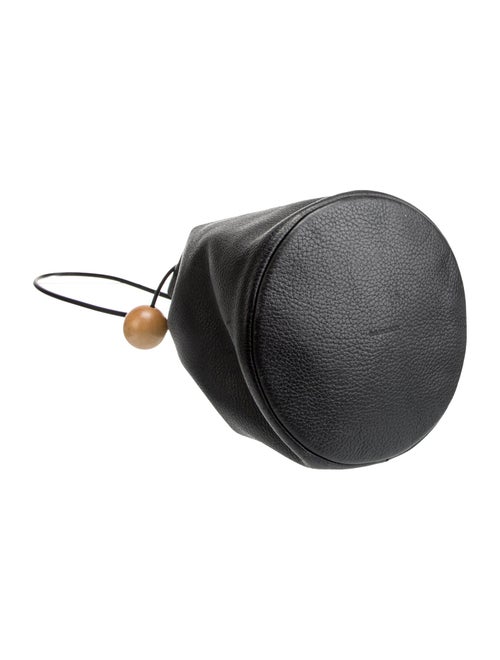 Building Block Leather Bucket Bag