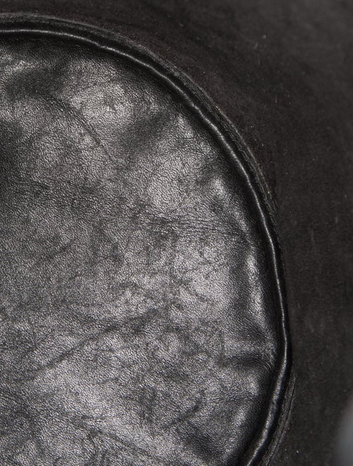 Building Block Leather Bucket Bag