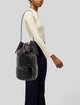 Building Block Leather Bucket Bag