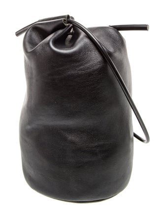 Building Block Leather Bucket Bag