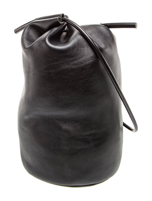 Building Block Leather Bucket Bag