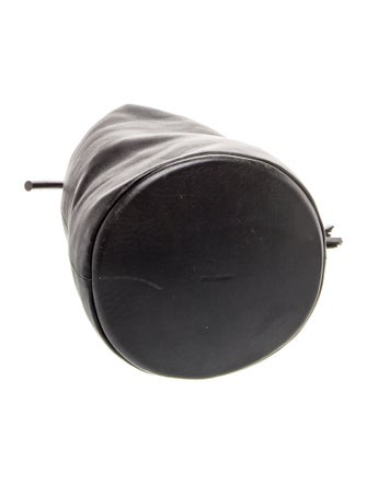 Building Block Leather Bucket Bag