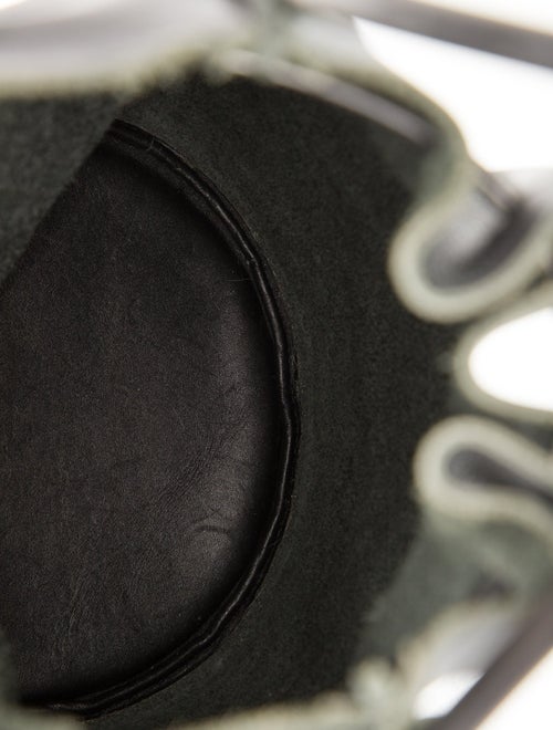 Building Block Leather Bucket Bag