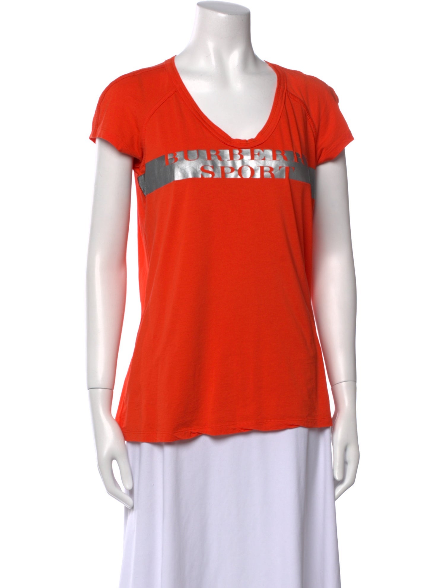 Burberry Sport Graphic Print Scoop Neck T-Shirt