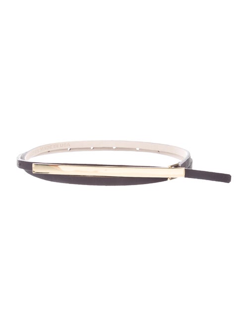B-Low The Belt Leather Skinny Belt gold