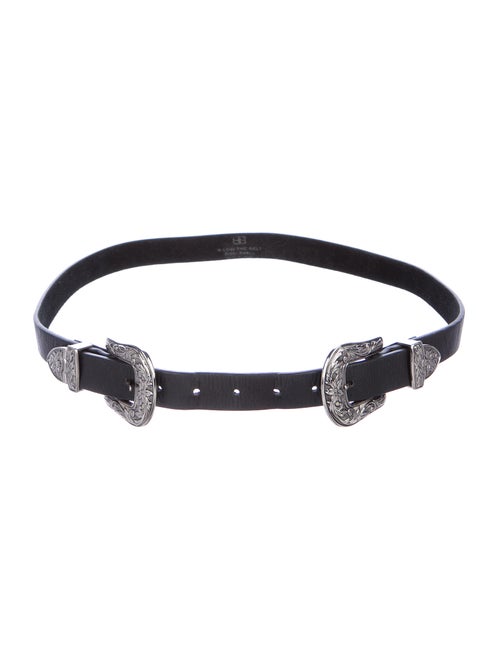 B-Low The Belt Leather Buckle Belt Black