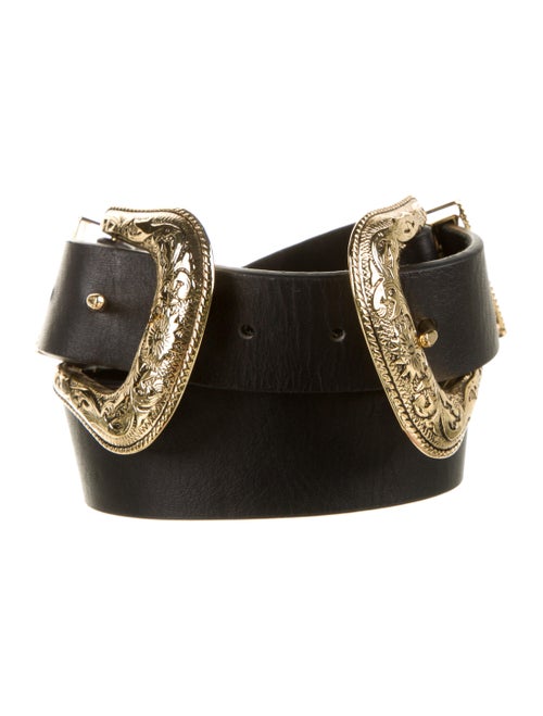 B-Low The Belt Leather Buckle Belt Black