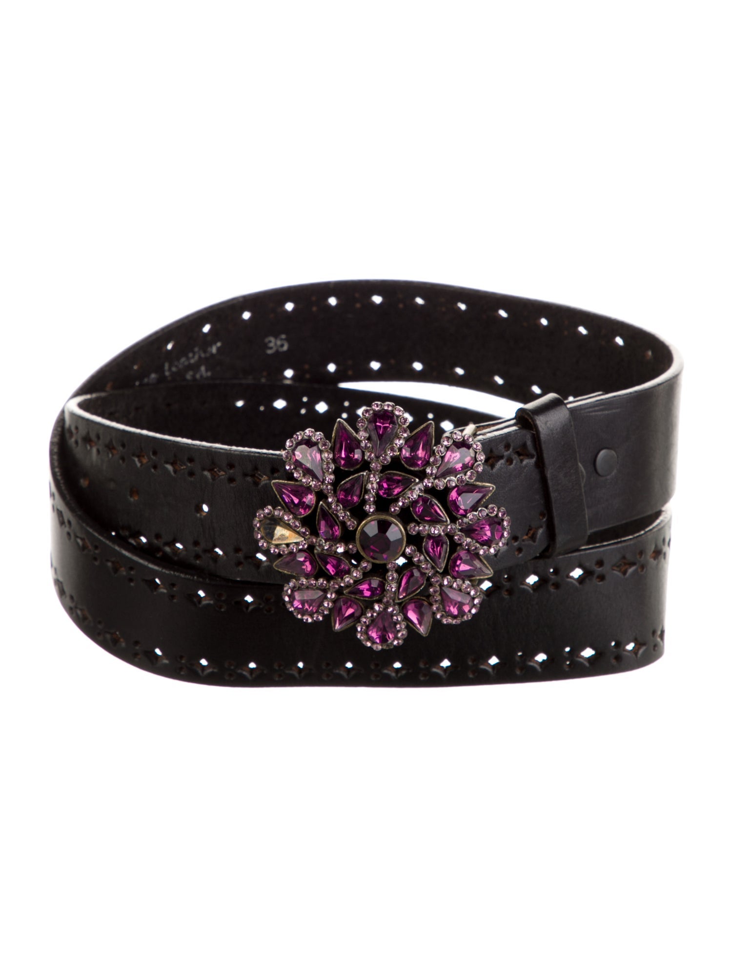 B-Low The Belt Leather Lasercut Accents Waist Belt