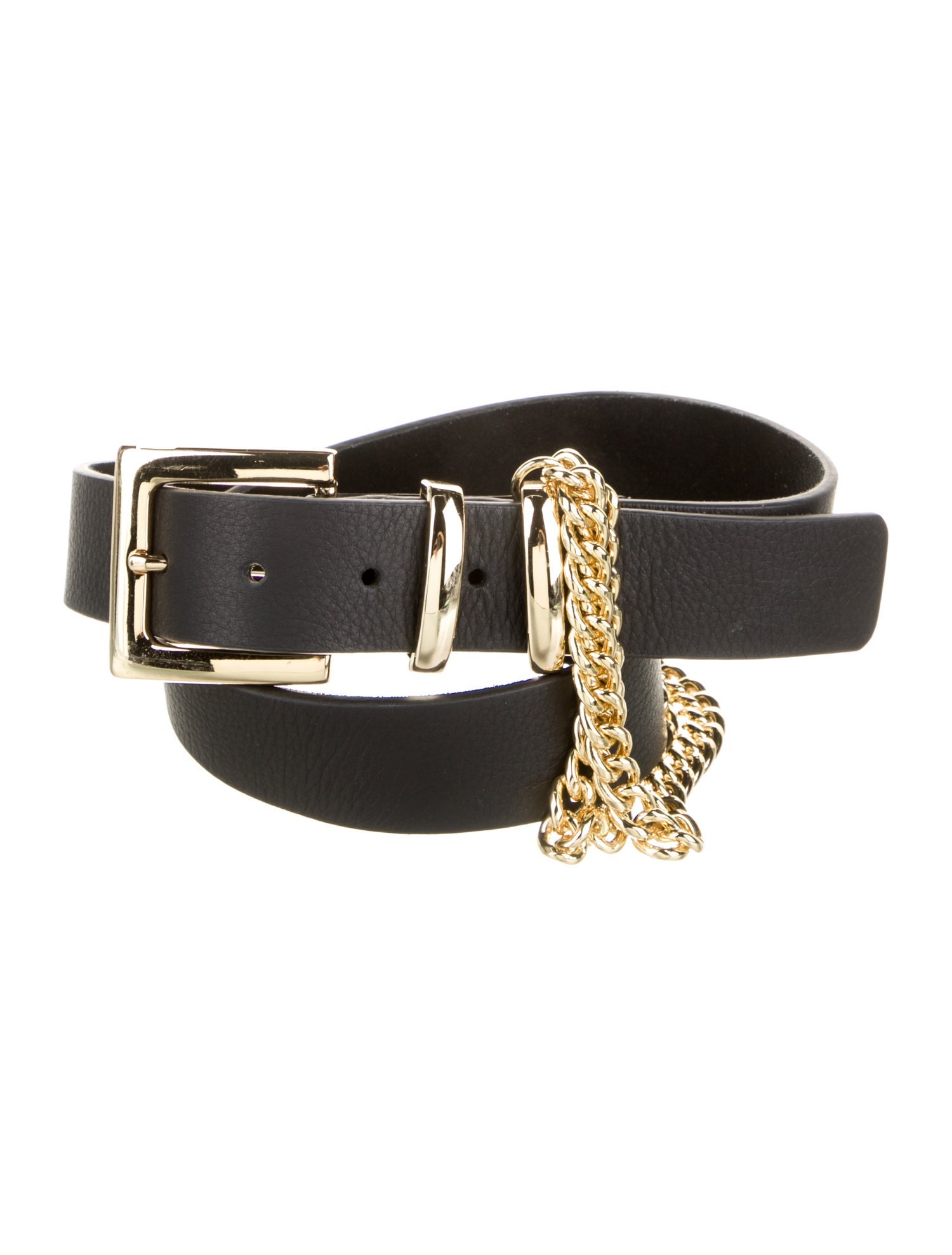 B-Low The Belt Leather Chain-Link Accents Belt