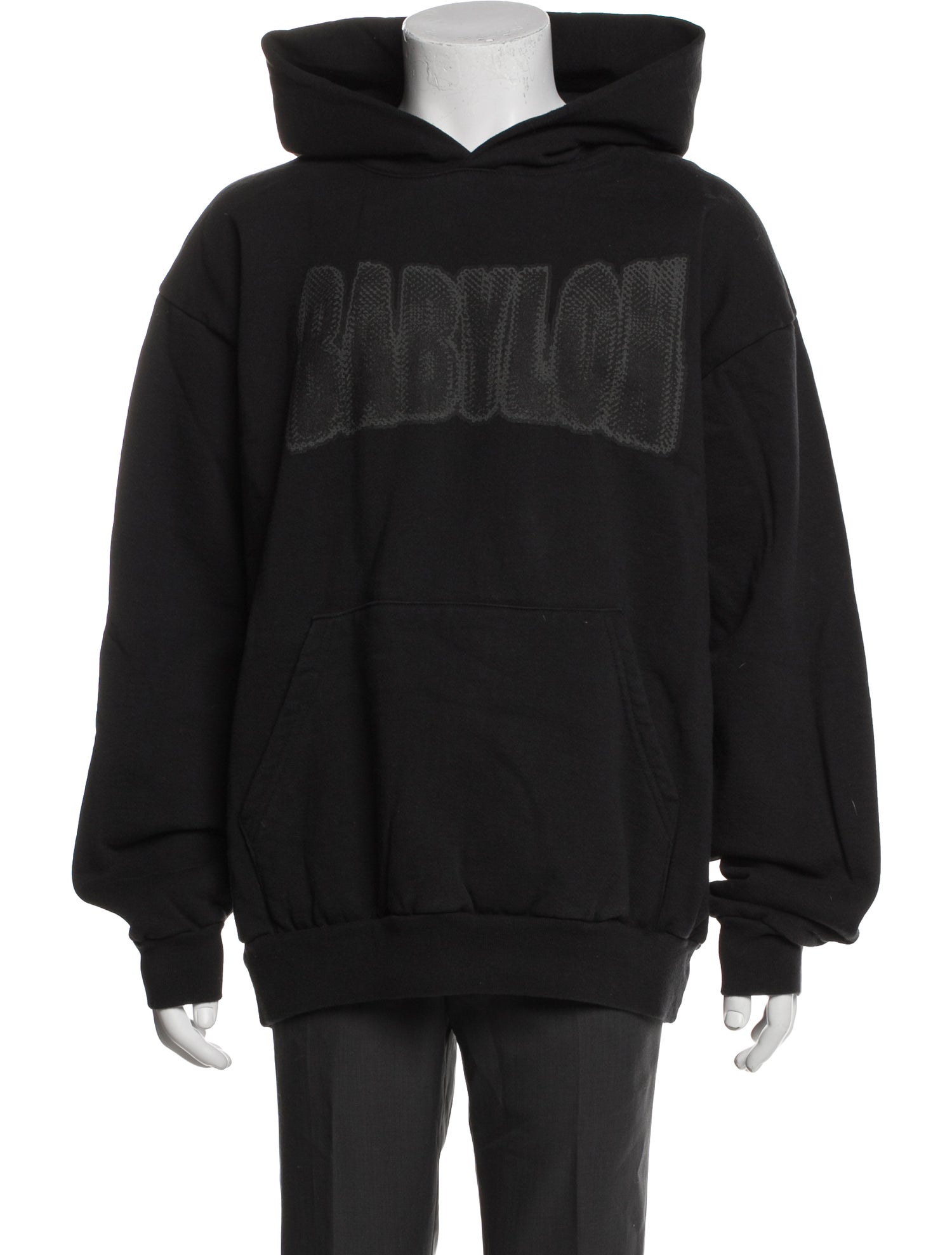 Babylon Graphic Print V-Neck Hoodie