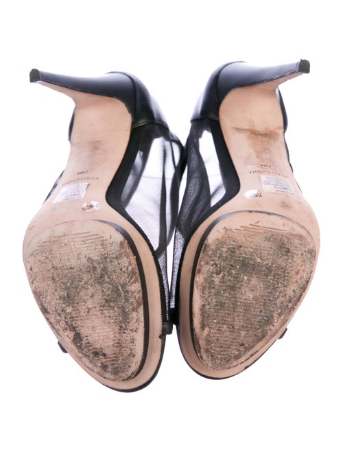 BCBG Max Azria Mesh Open-Toe Booties