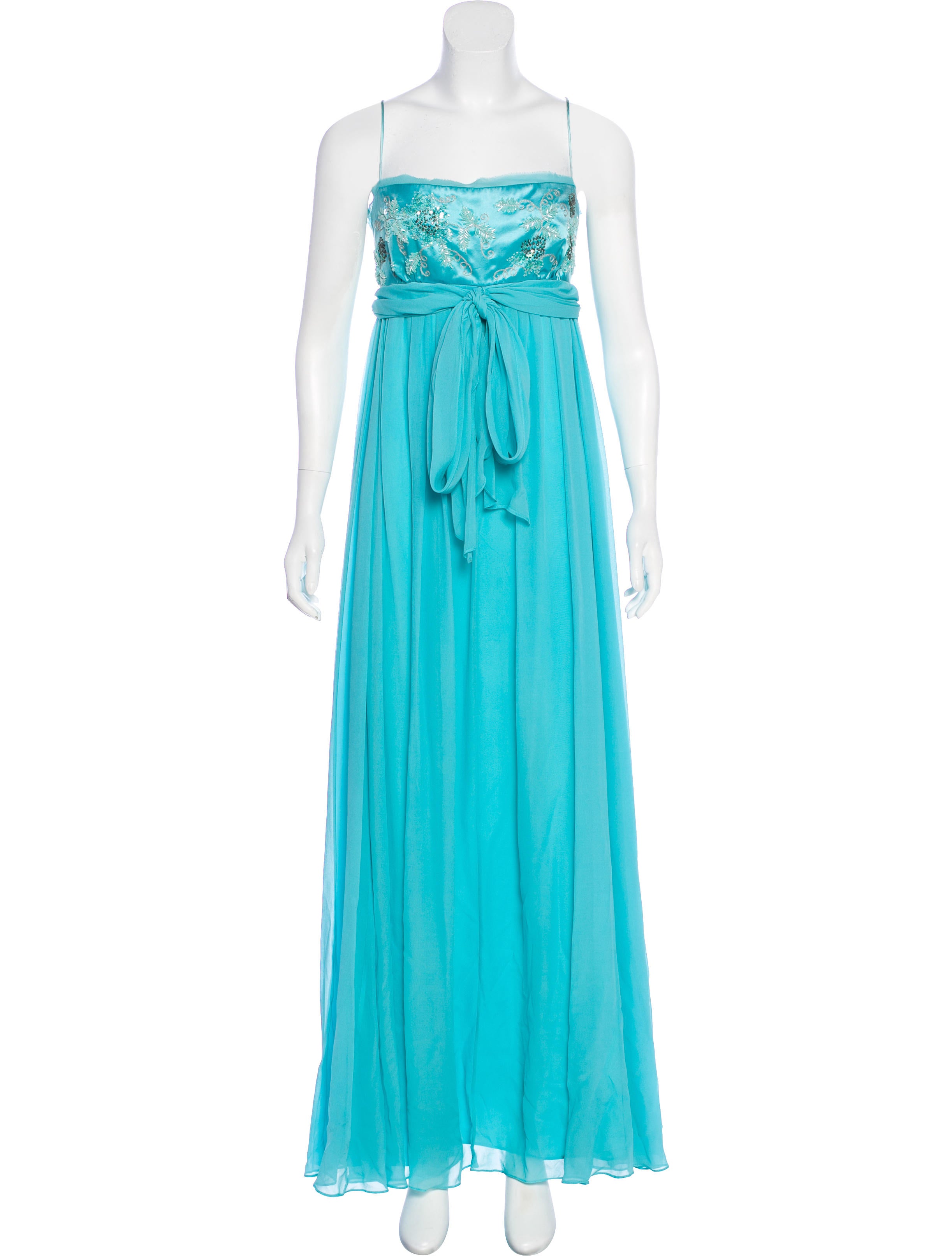 BCBG Max Azria Embroidered Empire Waist Dress