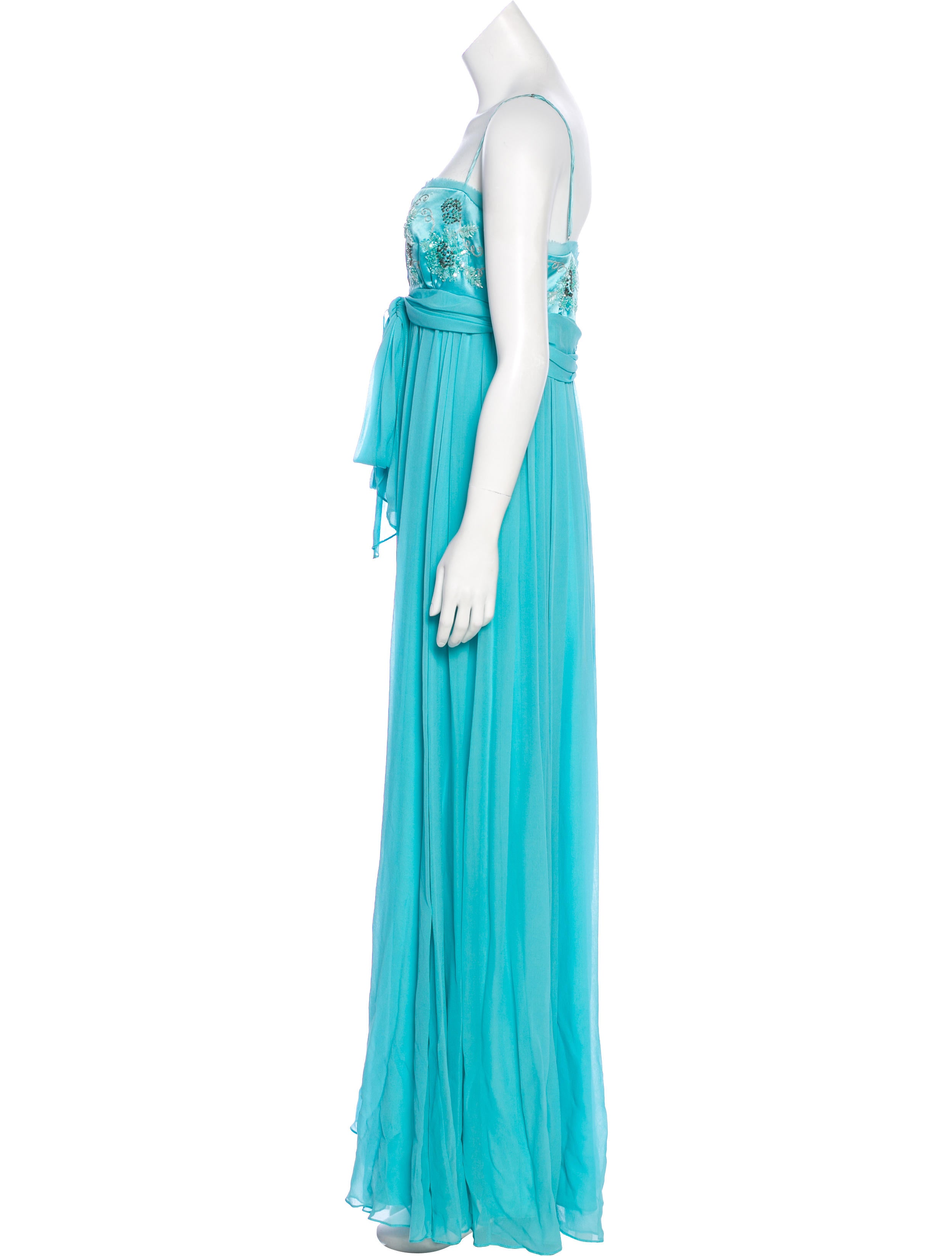 BCBG Max Azria Embroidered Empire Waist Dress