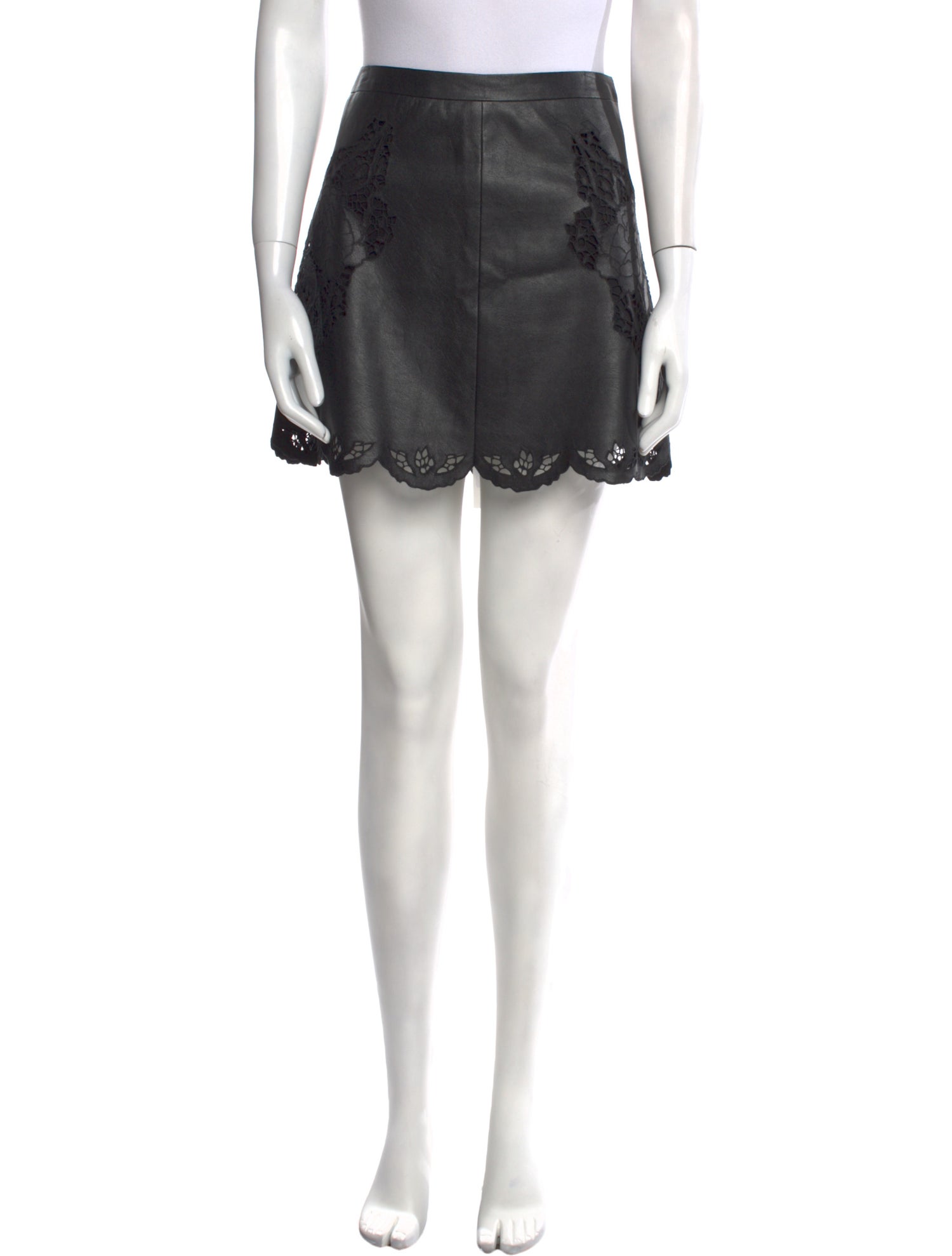 BCBG Max Azria Embroidered Accent Mini Skirt