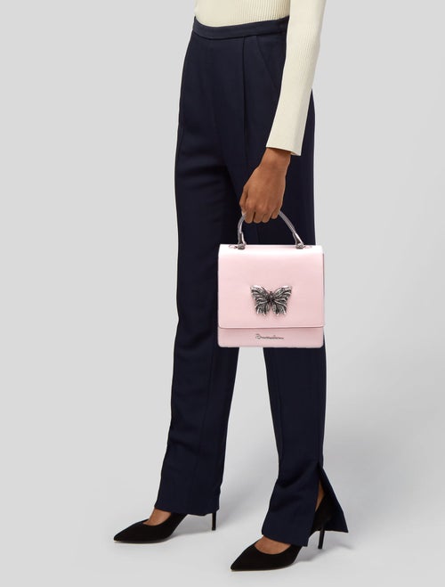 Braccialini Leather Top Handle Bag