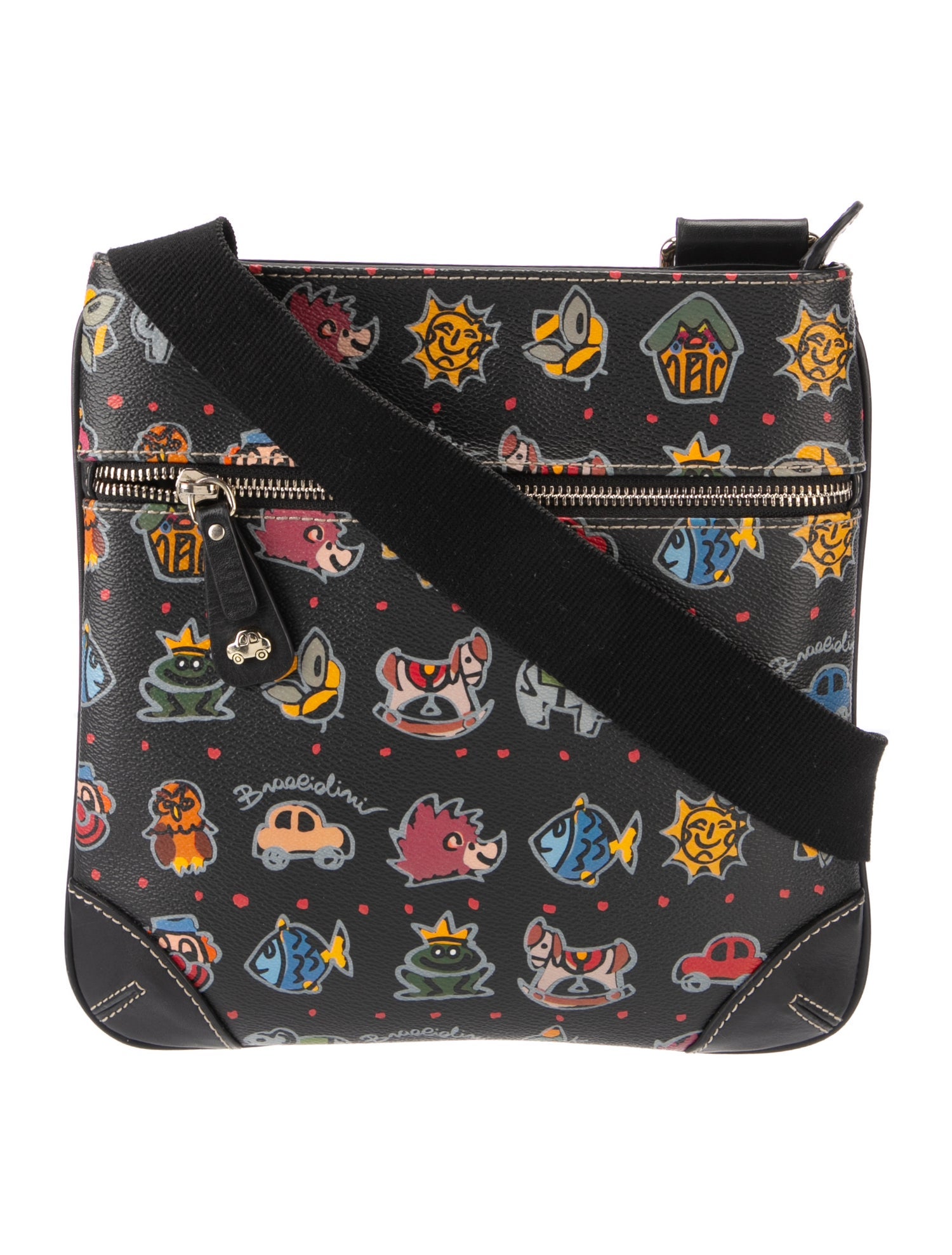 Braccialini Leather Messenger Bag