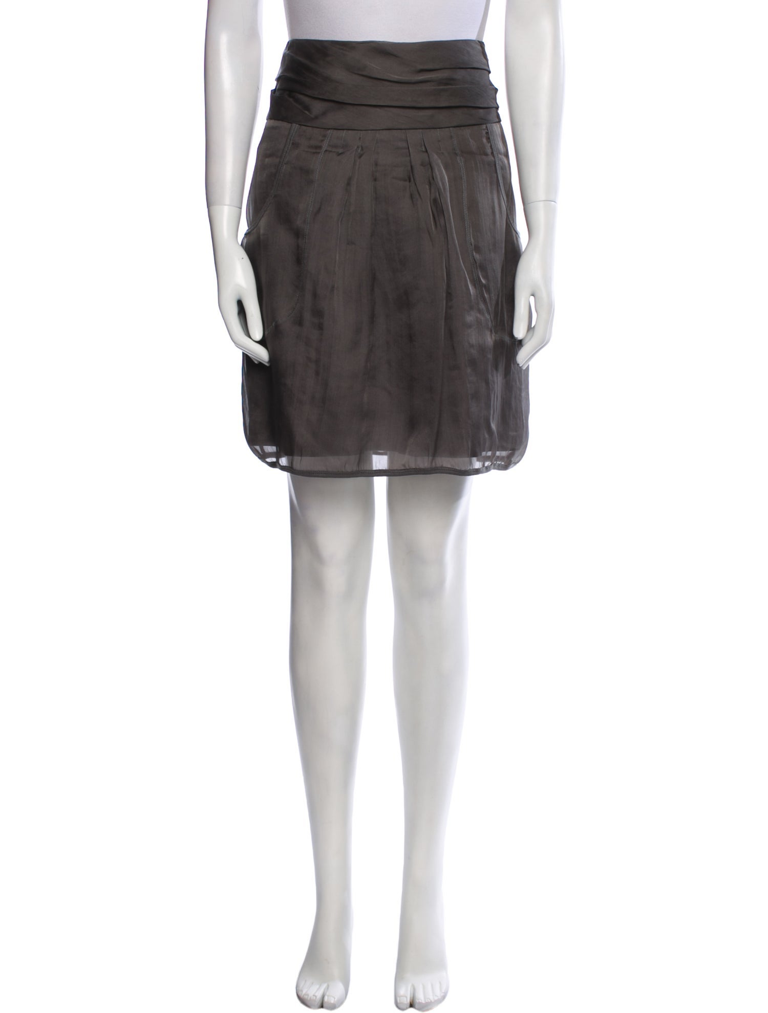 Brunello Cucinelli x Gunex Silk Knee-Length Skirt