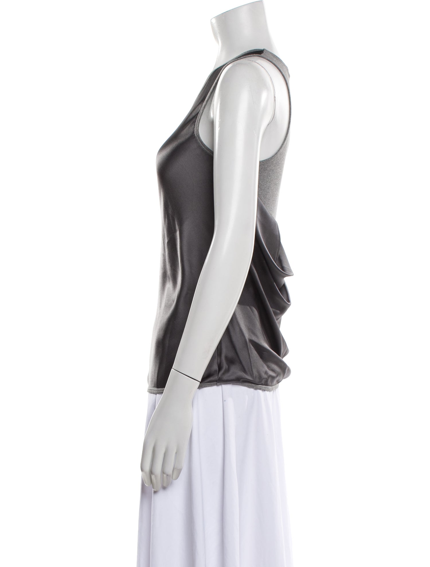 Brunello Cucinelli x Gunex Silk Scoop Neck Top