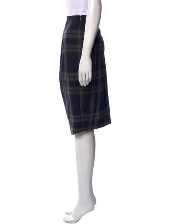 Brunello Cucinelli x Gunex Plaid Print Knee-Length Skirt