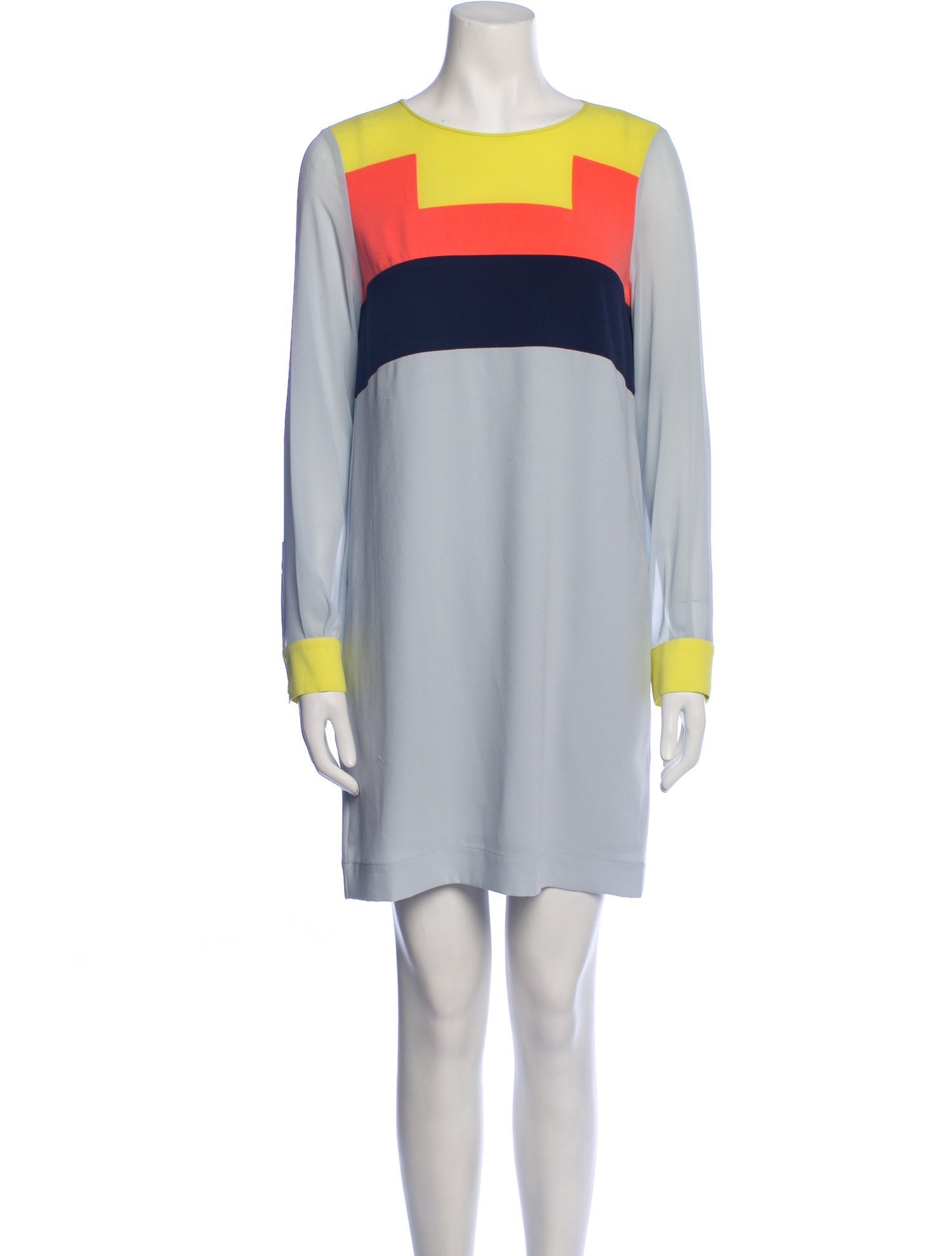 Bcbgmaxazria Colorblock Pattern Mini Dress