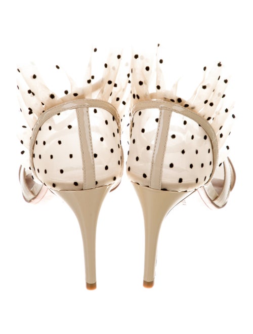 Bcbgmaxazria Patent Leather Ruffle Embellishment Sandals