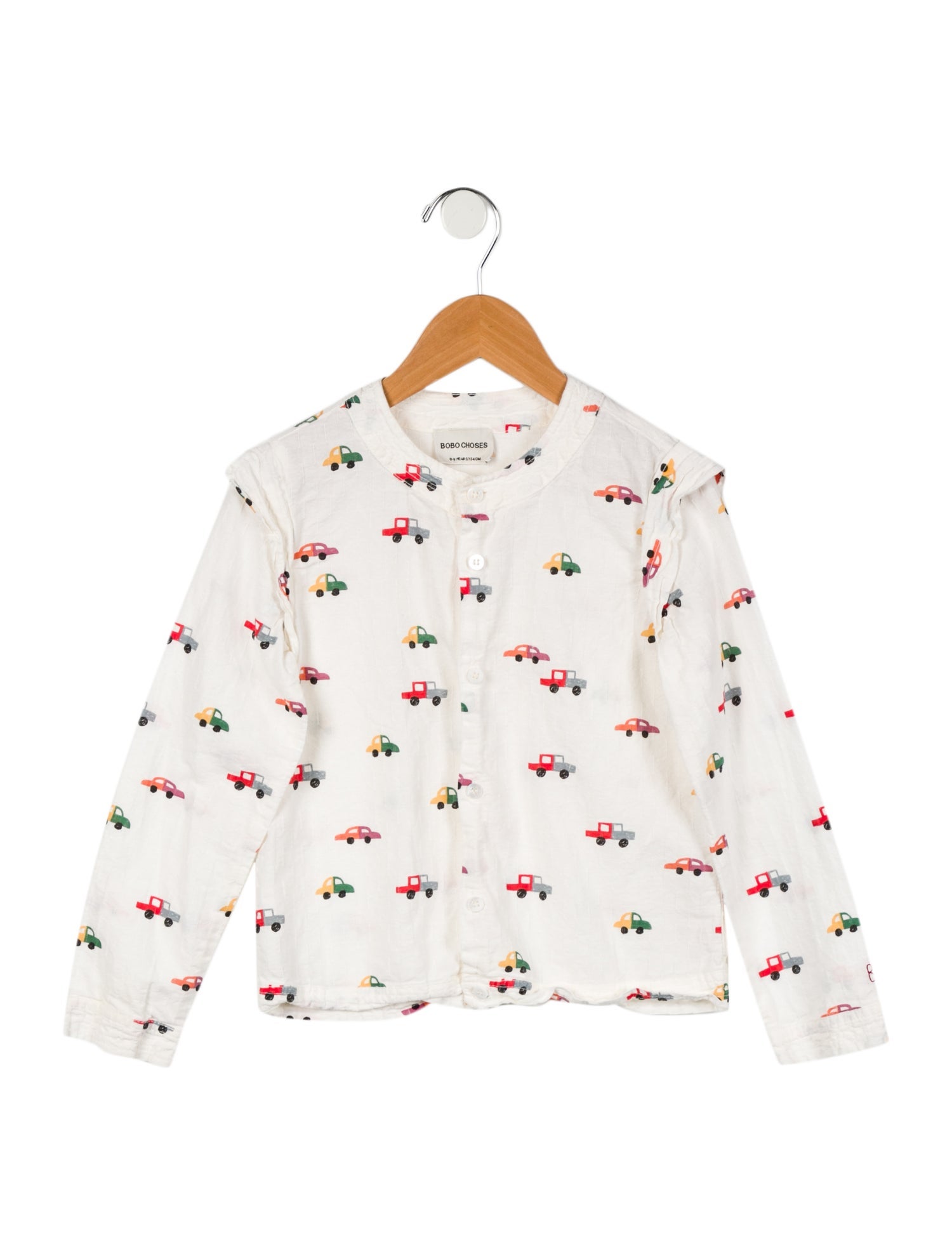 Bobo Choses Girls' Car Printed Button Up Shirt
