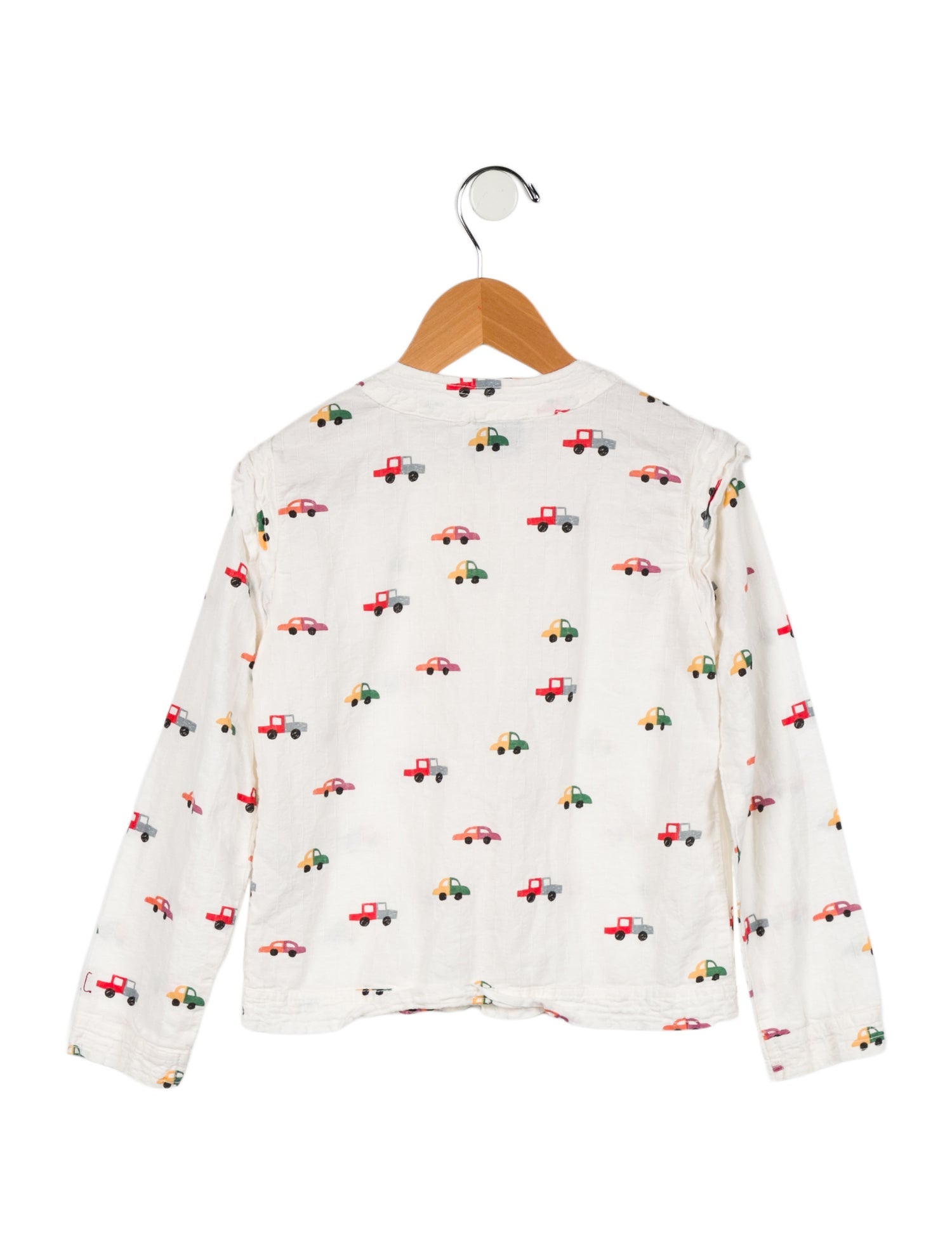 Bobo Choses Girls' Car Printed Button Up Shirt