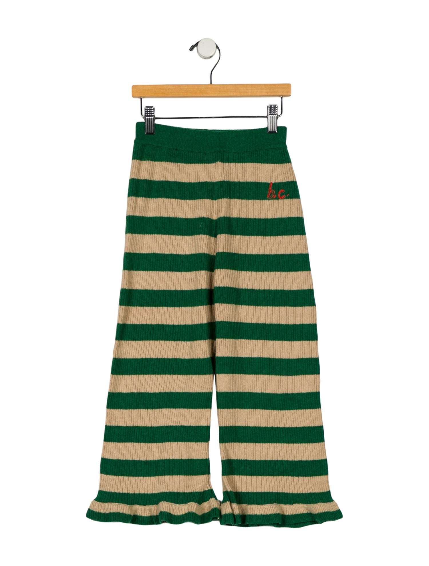 Bobo Choses Girls Striped Flared Wool Pants