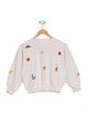 Bobo Choses Girls' Rib Knit Embroidered Accent Sweatshirt