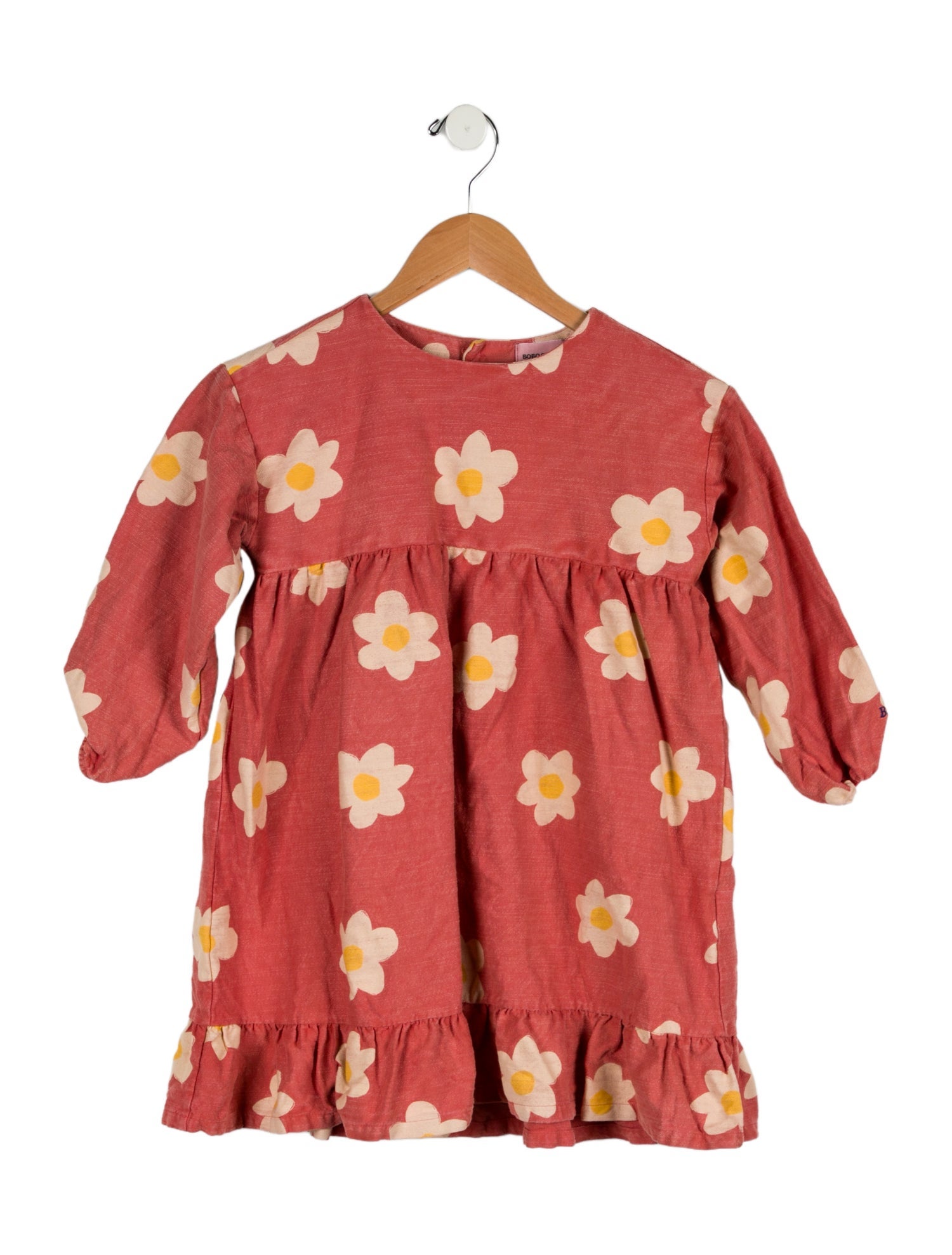 Bobo Choses Girls' Long Sleeve Cotton Dress