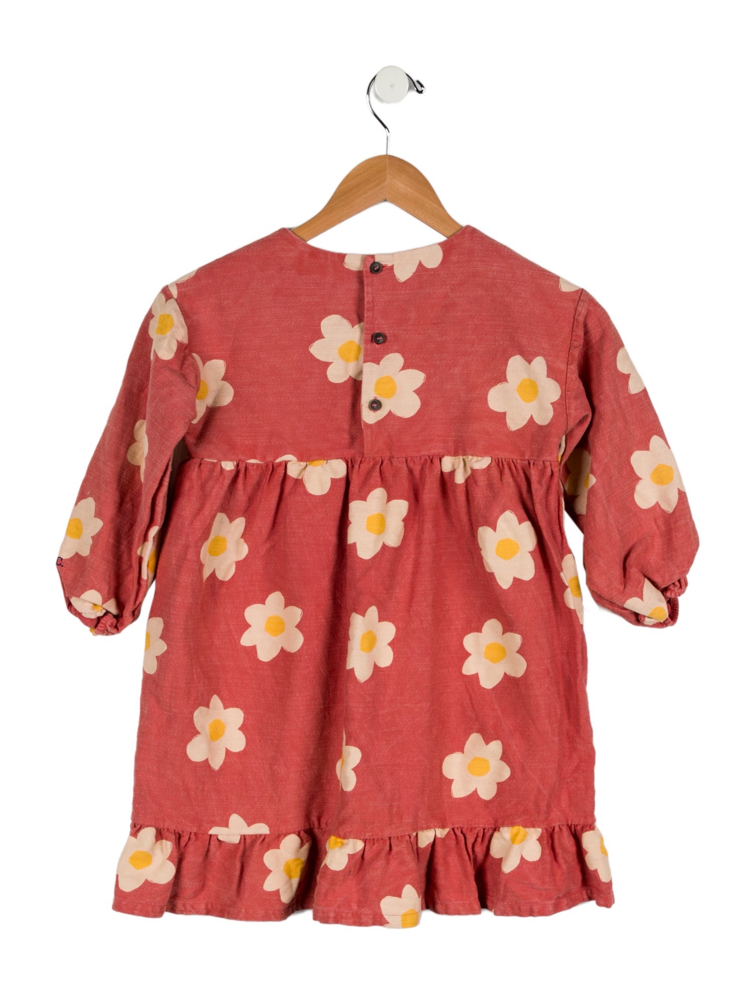 Bobo Choses Girls' Long Sleeve Cotton Dress